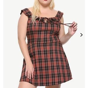 Brown plaid dress